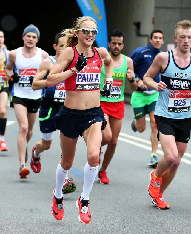 Paula Radcliffe racing the London Marathon